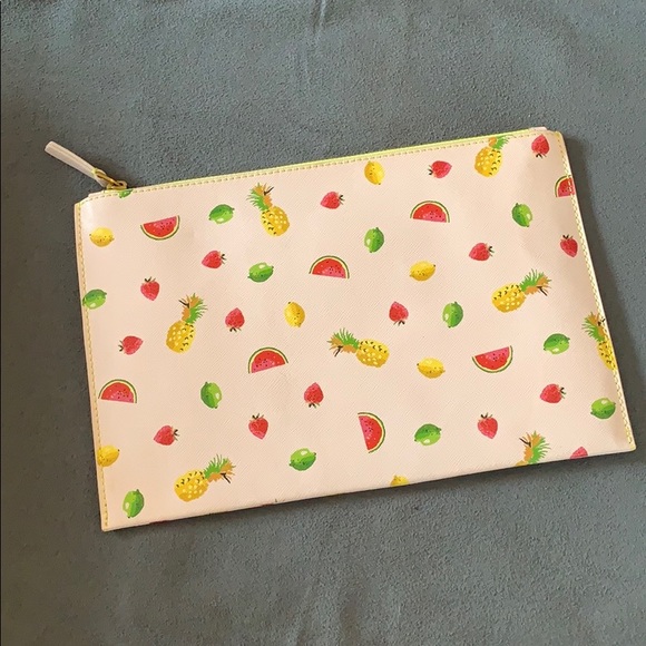 NWT J.Crew Large Fruit Zipper Pouch - Picture 1 of 5